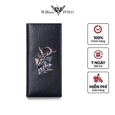Ví nam da cầm tay WILLIAMPOLO chính hãng cao cấp thiết kế sang trọng, thanh lịch