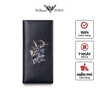 Ví nam da bò cầm tay WilliamPOLO chất liệu cao cấp thiết kế sang trọng thanh lịch- POLO201515