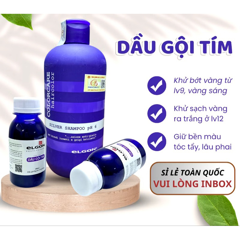 Dầu gội khử vàng tím elgon