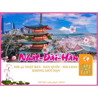 Sim hàn quốc - đài loan - nhật bản 5 - 7 - 8 days không giới hạn tốc độ