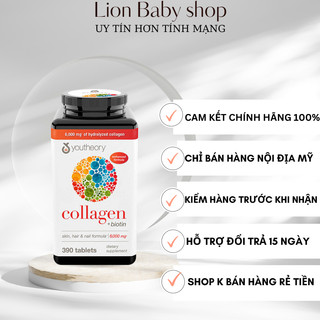 Viên Uống Collagen Youtheory Biotin 390 viên của Mỹ