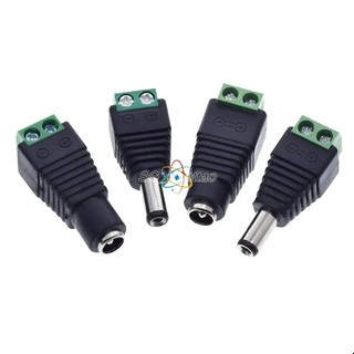 Set 5 bộ jack dc nối nguồn đực cái 5.5x2.1mm - Jack Nối Nguồn Camera Có Ốc Vặn