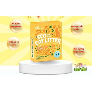 Cát vệ sinh vỏ trấu cat forest - eco rice husk 2.5kg