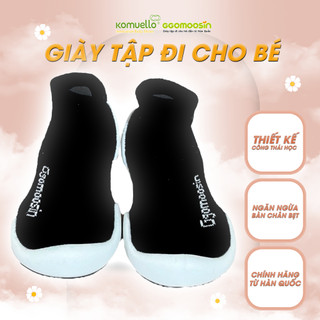 [Giày lười cho bé] - Giày công thái học Ggomoosin - Speed Đen Viền Trắng