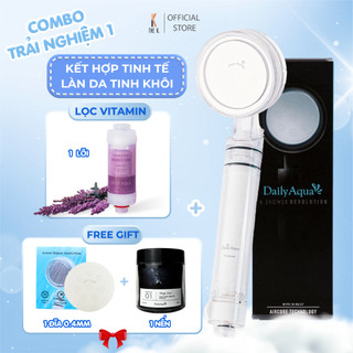 Bộ sản phẩm lọc nước daily aqua - combo trải nghiệm vòi sen, vitamin, đầu vòi bồn rửa tay, rửa chén