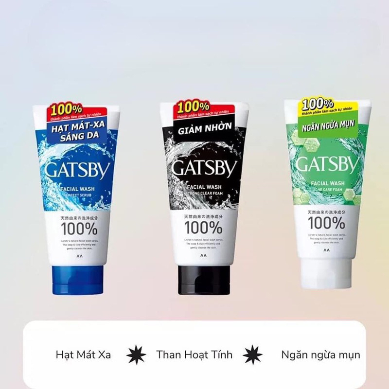 SỮA RỬA MẶT GATSBY CHO NAM