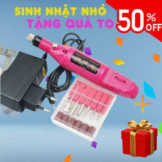 Máy Mài Móng Cầm Tay  Mini, NHỎ GỌN TIỆN LỢI, TẶNG KÈM HỘP ĐẦU MÀI CHANH NAIL