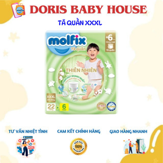  Tã quần em bé Molfix size XXXL 22+6  miếng  MẪU CẢI TIẾN  Thiên nhiên organic 