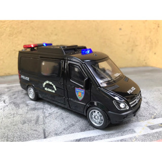 Mô hình xe POLICE CSCĐ Mercedes Printer 1:32