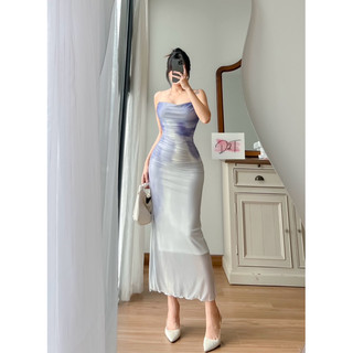 (Có Sẵn) Đầm Body Đuôi Cá Dây Mảnh