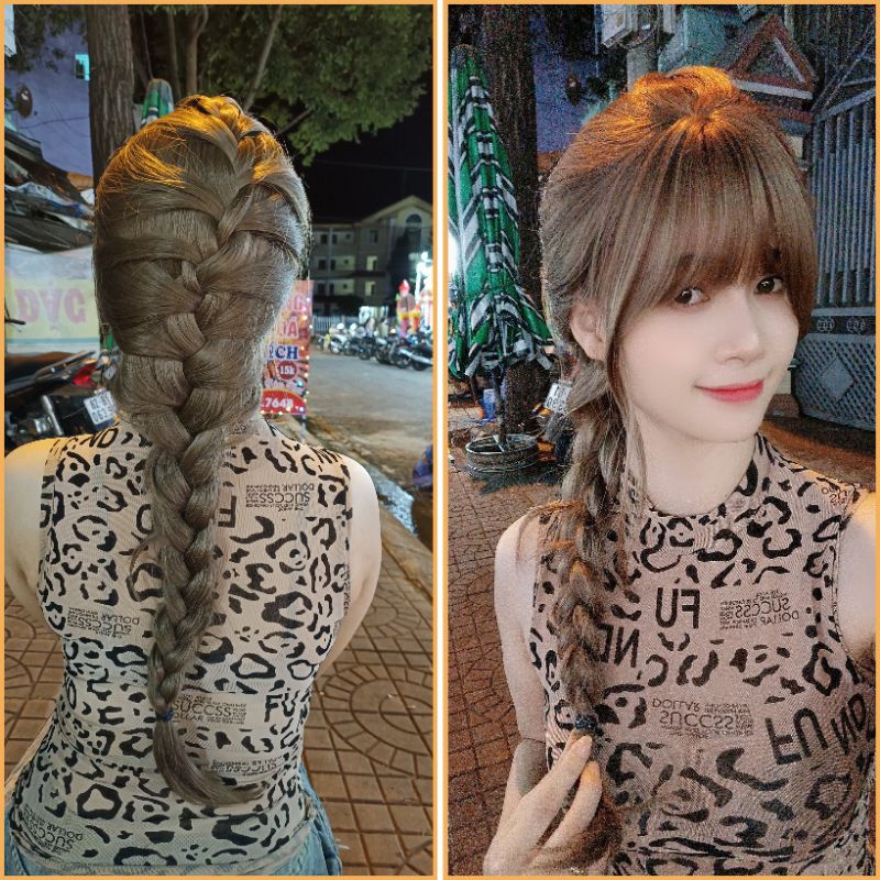 Tóc nguyên đầu thắt bính d31 siêu xinh