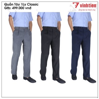 Quần Tây Nam Dáng Trung Niên 1 Ly  Cao Cấp VĨnh Tiến 499 16.7