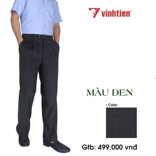 Quần tây nam vĩnh tiến 1ly cao cấp đen s445