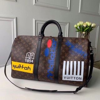 Túi xách du lịch NAM trống lv da bò size 50cm cao cấp
