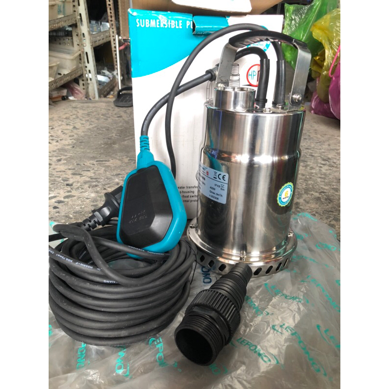 Máy bơm chìm nước thải Lepono XKS 400S - 400W, Thép không gỉ AISI 304, IPX8
