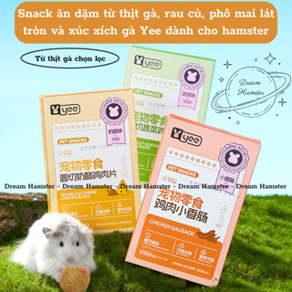 Snack ăn dặm từ thịt gà, rau củ, phô mai lát tròn và xúc xích gà Yee dành cho hamster