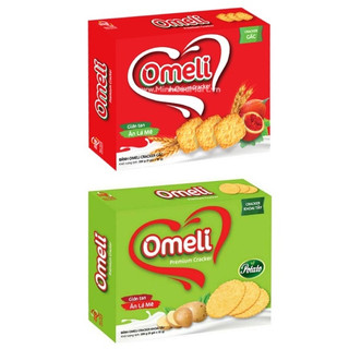Bánh omeli cracker hộp 288g/400gkhoai tây/vừng dừa/gấc đủ vị