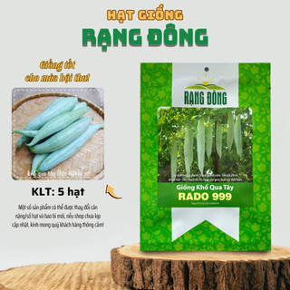 Hạt giống Khổ Qua Tây Rado 999 (5 hạt) giòn, ngọt, kháng sâu bện tốt, trồng quanh năm - Hạt giống Rạng Đông