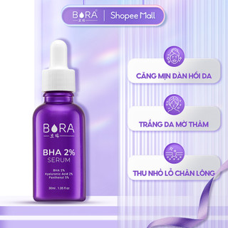 Serum Ngừa Mụn Dưỡng Ẩm Trắng Da Se Khít Lỗ Chân Lông BORA BHA 2% Lọ 30ml