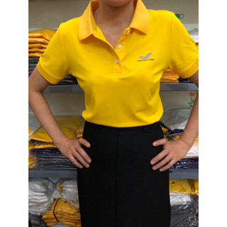Áo Thun Poly  Vàng Thương Hiệu Bưu Điện Việt Nam Có Cổ Chính Hãng VNPost