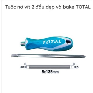 (KKT) Tua vít 2 đầu bake và dẹp SL5+PH1 Total THT250226