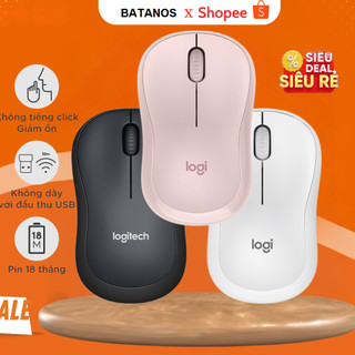 Chuột không dây logitech silent m220 dùng cho pc laptop giảm ồn 90% - batanos