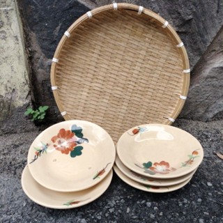  😘💢DĨA GỐM HOA KEM MẪU XƯA🌼😚  SIZE 15cm🌱  Hàng thô sạn không đẹp cân nhắc khi mua 🌼🤗 