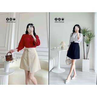 [Có lót quần] Váy A thắt nơ, vạt đắp che bụng Meow Boutique