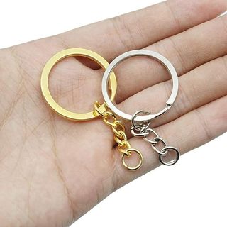Móc khoá khoen tròn dẹp loại 1 bền màu móc chìa khoá móc cài thú handmade diy