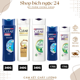 Dầu gội sạch gàu clear bạc hà chai 170g , 340g