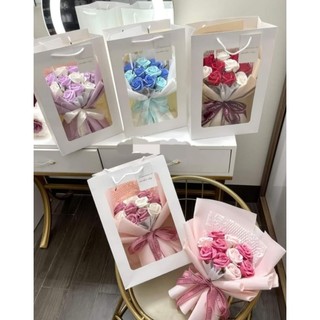 bó hoa hồng sáp 9 bông