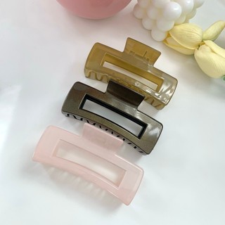 Kẹp tóc vuông dáng dài lòng rộng kẹp dễ sử dụng đơn giản cao cấp Modleaf Simple Square Pin Hàn Quốc