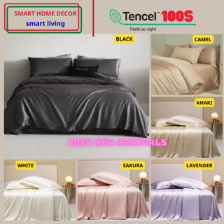 Bộ chăn ga gối "5 món" lụa Tencel 100% 100s cao cấp, các tone màu mới, hot nhất 2025 siêu mát mịn