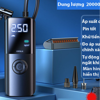 Bơm lốp ô tô xe máy xe đạp không dây tự ngắt KAFELE, bơm điện cầm tay dự phòng áp suất cao bảo hành 1 đổi 1