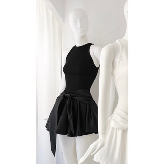 Đầm xoè tanktop phối nơ lụa trending