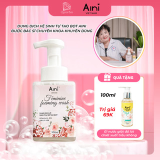  Dung Dịch Vệ Sinh Nữ Tự Tạo Bọt Dịu Nhẹ Aini 350ml