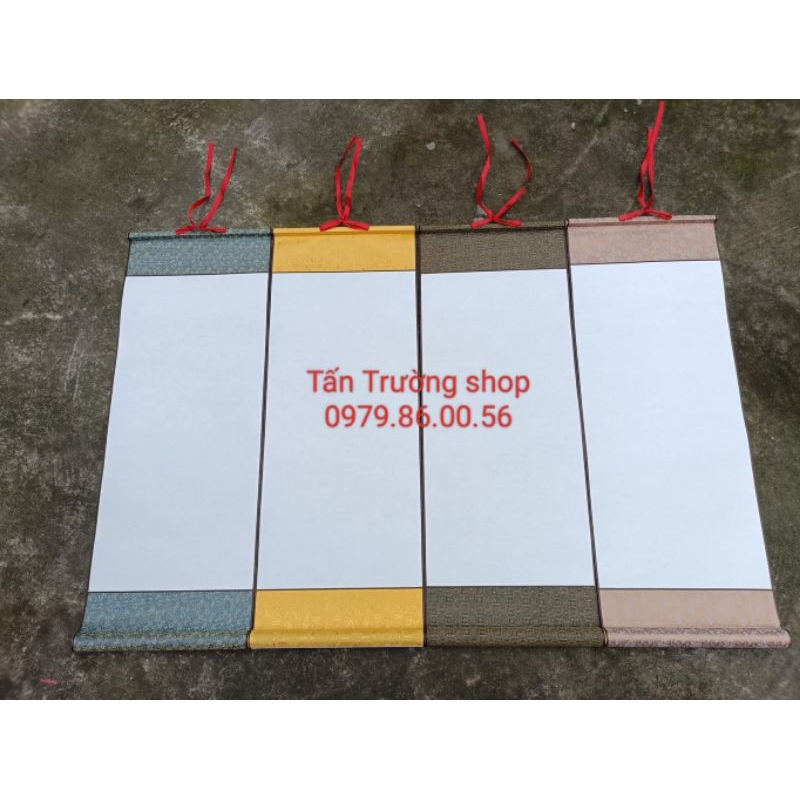 Giấy biểu lụa viết chữ thư pháp kt 30*80