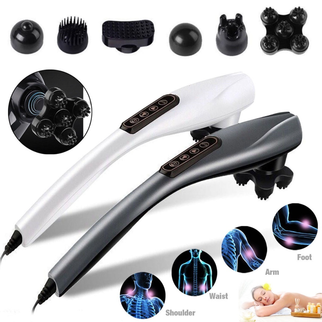 Máy massage đấm lưng cầm tay 6 đầu YT-1706AL - Máy massage cầm tay sạc pin, cắm điện, massage toàn thân cao cấp