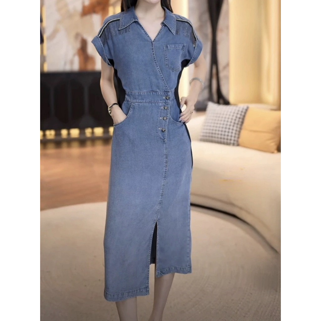 ĐẦM JEAN RUA RUA - YB240718