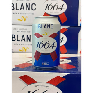 Thùng 24 lon bia Kronenbourg 1664 Blanc cao cấp 24x330ml - Nồng độ cồn 5% vị truyền thống của Pháp