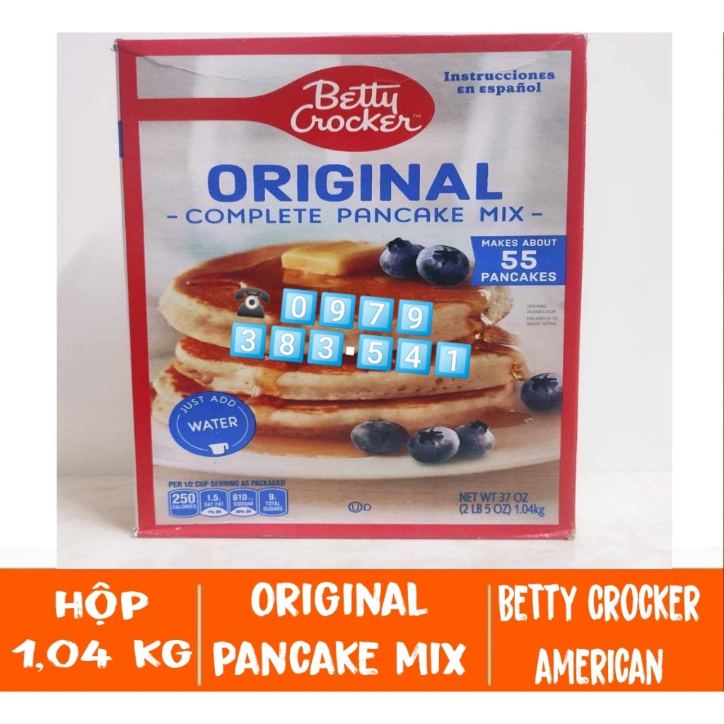 Bột Làm Bánh Pancake Mix Buttermilk Betty Crocker hộp 1 KG
