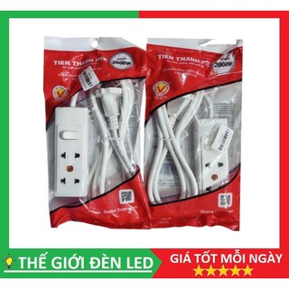 Ổ cắm điện Tiến Thành 2 lõi 1 công tắc dây dài 2m 2000w màu trắng