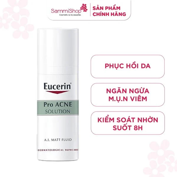 Eucerin Kem dưỡng Acne-oil Control Pro Acne Solution A.I.Matt Fluid 50ml