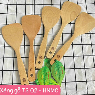 Xẻng (sạn) gỗ lật, xào thức ăn hàng Việt Nam (ảnh thật)
