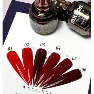 Sơn gel mxbon 15ml sơn màu đỏ đô, đỏ sẩm, đỏ cam, sơn gel móng tay máy hơ sơn gel