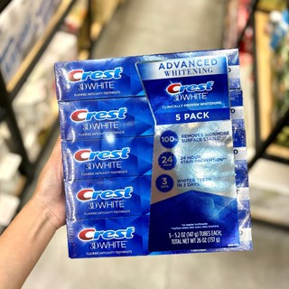 ( NHẬP KHẨU MỸ ) Kem Đánh Răng Crest 3D White Advanced Whitening 147gr