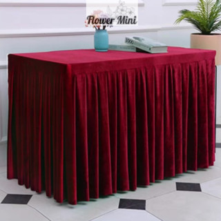 Khăn Trải Bàn Lễ Tân, Bàn Họp Vải Nhung Đẹp May Xếp Ly Trang Trí Sự Kiện, Hội Nghị, Đám Cưới NL-01
