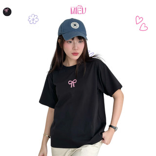 Áo thun thêu nơ chất vải thoáng mát thích hợp mùa hè Bownie Miều Est.2013