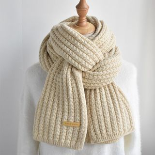 Khăn len quàng cổ mùa thu đông cao cấp khăn choàng dệt kim dày ấm họa tiết hoa size 190x35cm - Mã LE19 The Collar Box