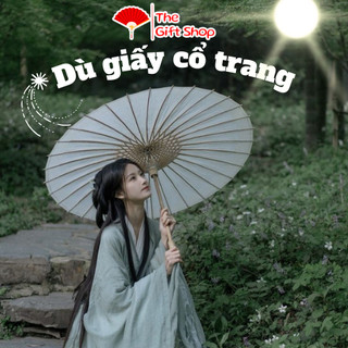 Dù / Ô giấy cổ trang cosplay-Dù giấy cổ trang nan tre-Phụ kiện cổ trang Trung Quốc